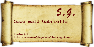 Sauerwald Gabriella névjegykártya